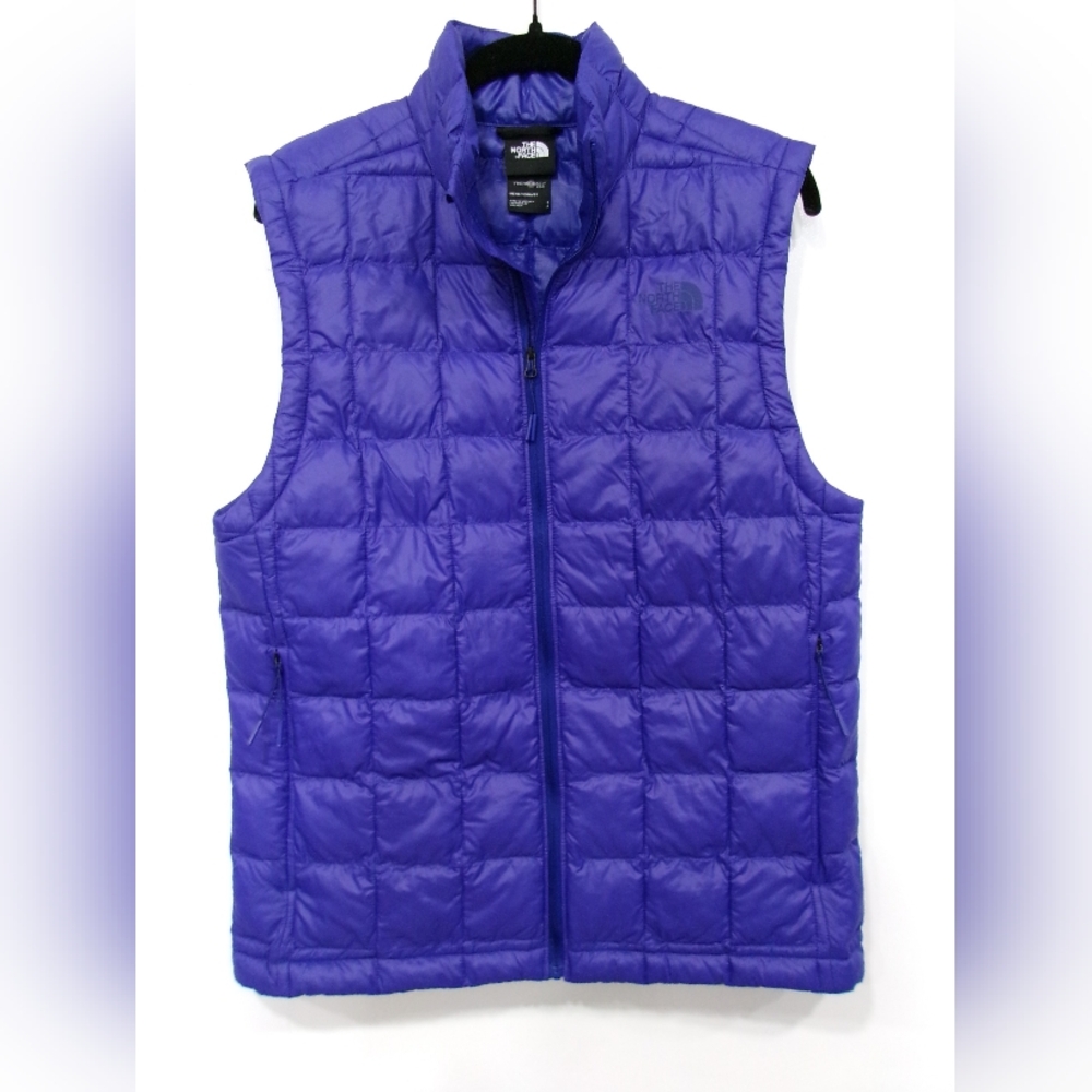 The North Face Vest Men Small Thermoball Eco 2.0 Quilted Puffer Purple Full Zip